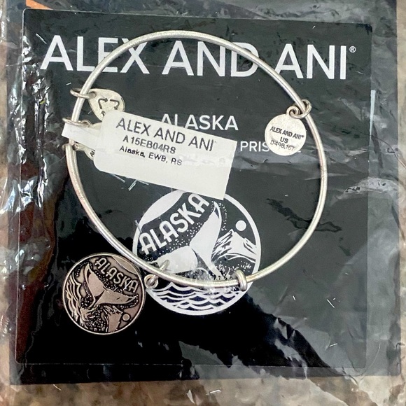 Alex and Ani Alaska Exclusive Whale Tail Bracelet - Picture 1 of 4